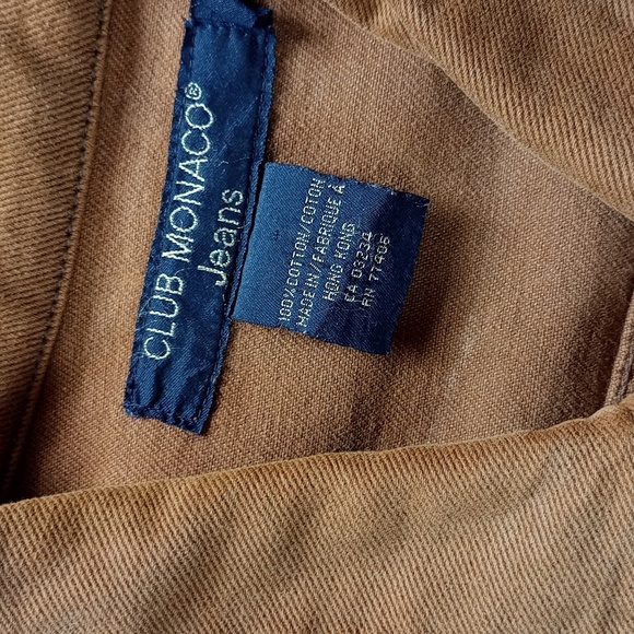 Vintage 90s Club Monaco Jeans Denim Brown Vest - Picture 3 of 6
